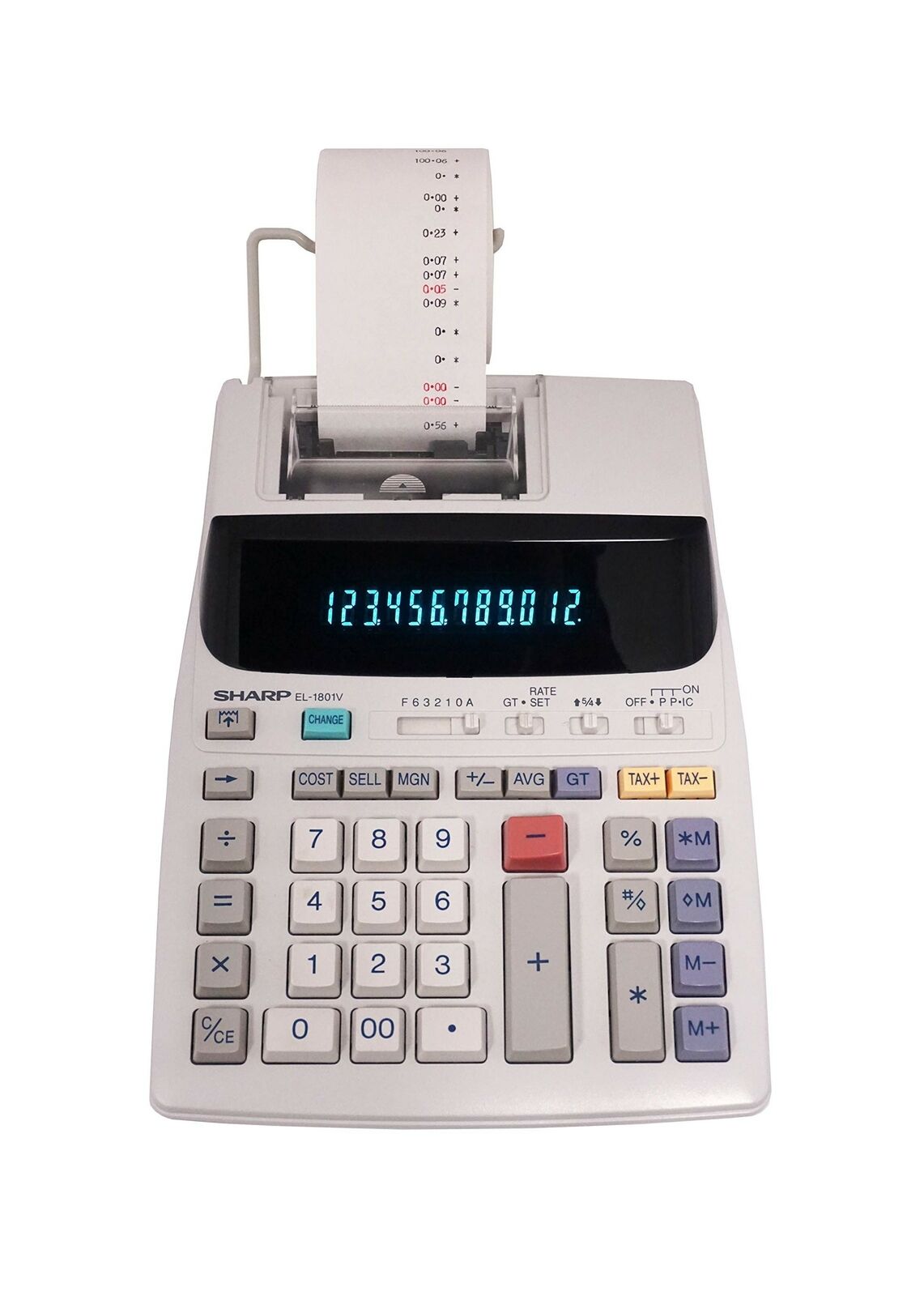 Sharp EL1801V TwoColor Printing Calculator 2.1 Lines/Sec 4″ Black/Red